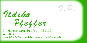 ildiko pfeffer business card