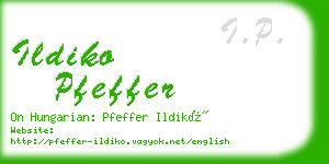 ildiko pfeffer business card